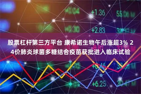 股票杠杆第三方平台 康希诺生物午后涨超3% 24价肺炎球菌多糖结合疫苗获批进入临床试验